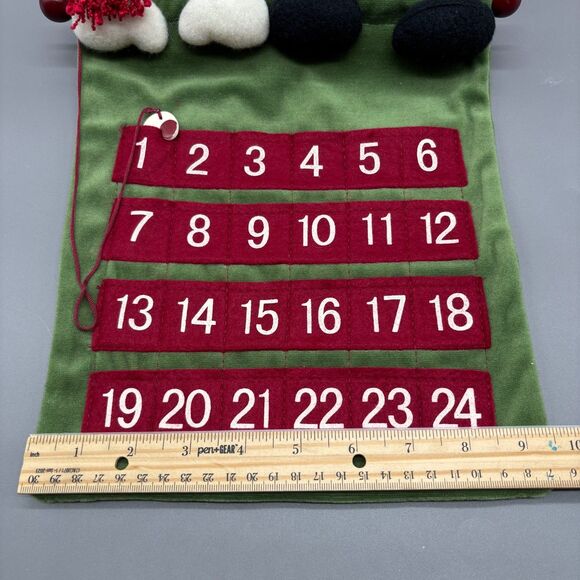 Christmas Advent Calendar Santa Snowman Felt Fabric Countdown by Prima Creations - Picture 6 of 6